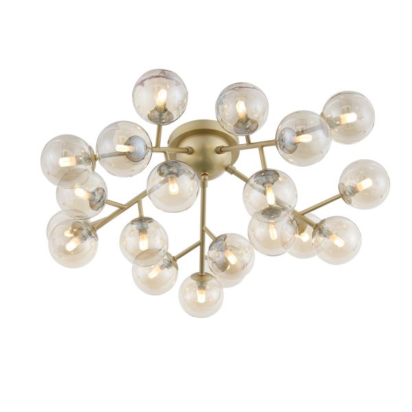 SL438.202.20 Люстра потолочная ST-Luce Золотистый/Коньячный G9 20*5W PALLЕRE — изображение 2