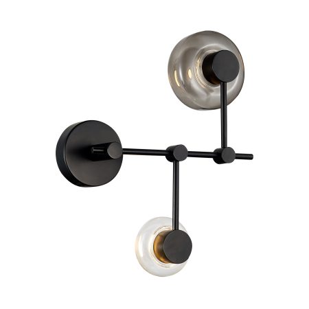 SL6005.401.02 Светильник настенный ST-Luce Черный/Дымчатый