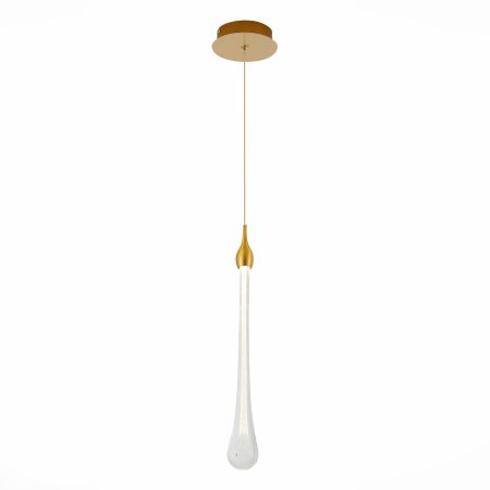 SL6103.203.01 Подвес ST-Luce Золотистый/Прозрачный LED 1*3W 4000K Faenza