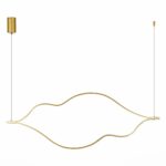 SL6106.203.65 Светильник подвесной ST-Luce Золотистый/Белый LED 1*65W 4000K CORTILE