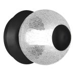 SL6120.401.01 Светильник настенный ST-Luce Черный/Прозрачное кракелированное стекло LED 1*8