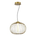 SL6124.203.01 Светильник подвесной ST-Luce Золотистый/Золотистый LED 1*10W 3000K SLICE