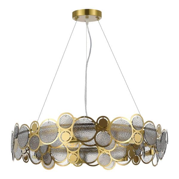 SL6133.313.09 Светильник подвесной ST-Luce Латунь/Дымчатый G9 9*5W 4000K SWATCH — изображение 2