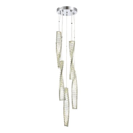 SL6205.103.05 Светильник подвесной ST-Luce Хром/Прозрачный LED 1*55W 3000K ELICA