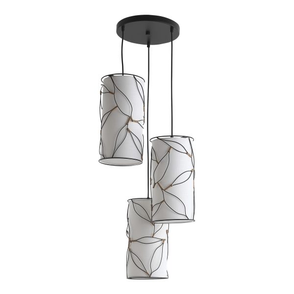 SL6228.403.03 Светильник подвесной ST-Luce Черный/Бежевый E27 3*60W ROOT — изображение 2