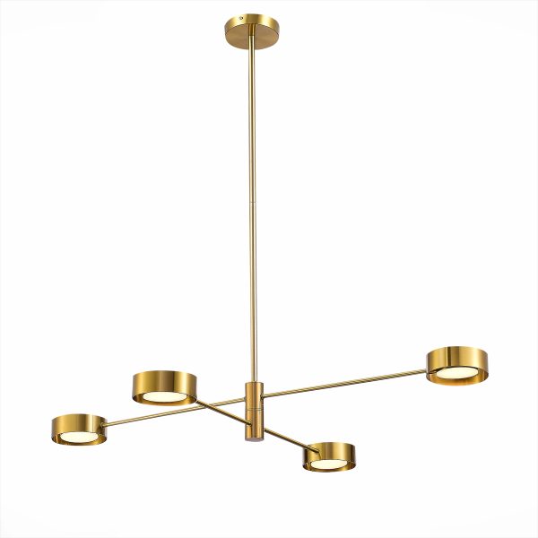 SL6504.302.04_01W SL6504.302.04 Светильник потолочный ST-Luce Латунь/Латунь LED 4*5W 3000K VICO