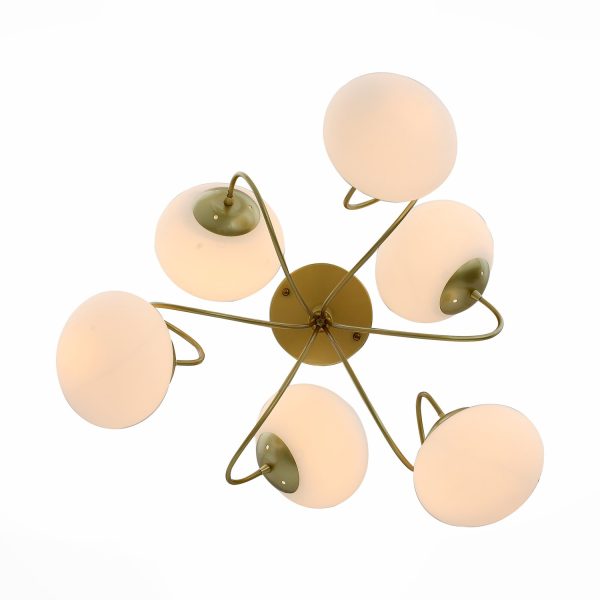 SL717.202.06 Светильник потолочный Золото/Белый E27 6*40W ACINI — изображение 2