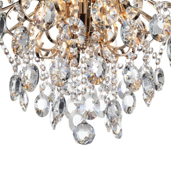 SL846.202.06 Люстра подвесная ST-Luce Золотистый/Прозрачный E14 6*40W ORECCHINI — изображение 2