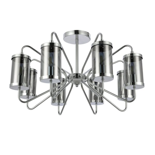SLE102302-08 Светильник потолочный Хром/Дымчатый E14 8*40W VALIERI — изображение 2