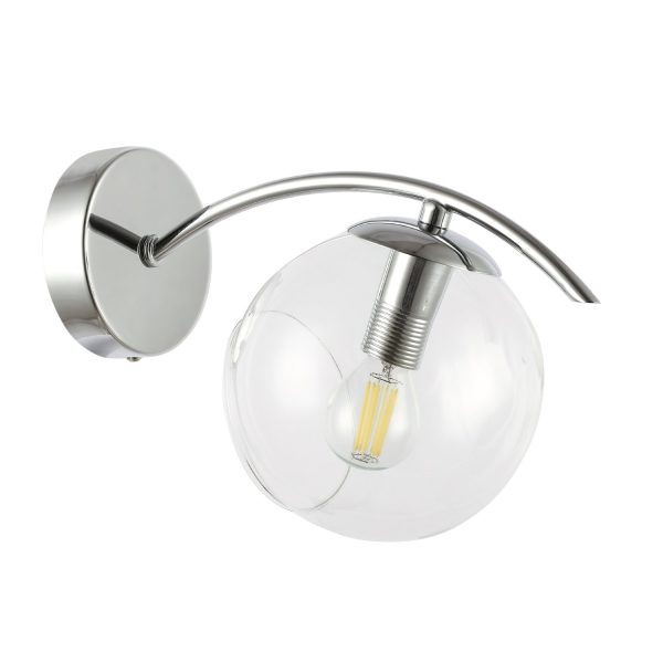 SLE102601-01 Светильник настенный Хром/Прозрачный E14 1*40W RATELLA — изображение 2