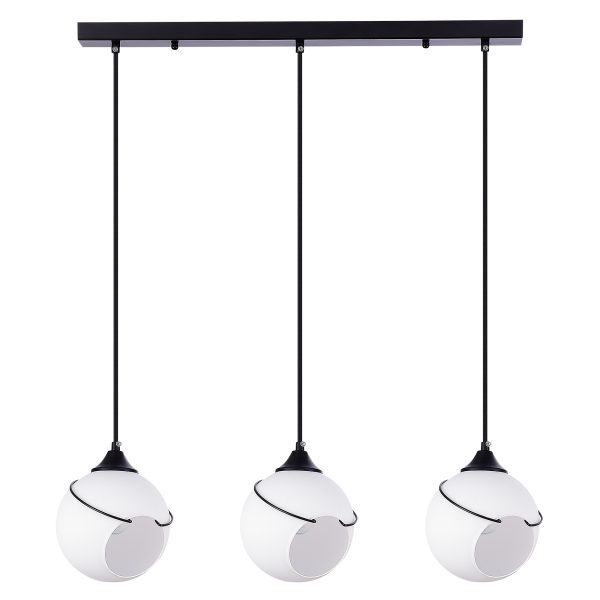 SLE103143-03_02W SLE103143-03 Светильник подвесной Черный/Белый E27 3*60W SATTURO — изображение 2