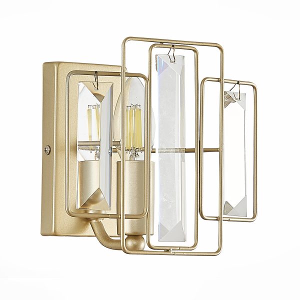 SLE103401-01 Светильник настенный Шампань/Прозрачный E14 1*40W GIANO — изображение 2