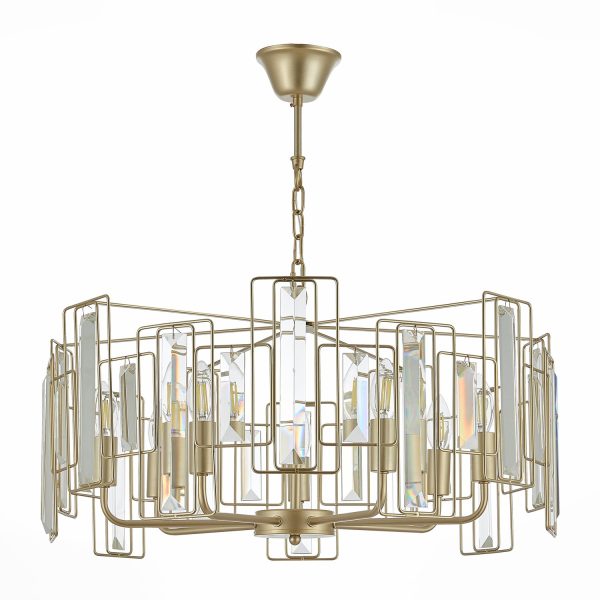 SLE103403-07 Светильник подвесной Шампань/Прозрачный E14 7*40W GIANO — изображение 2