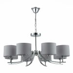 SLE105303-08 Светильник подвесной Хром/Серый E14 8*40W LINDA — изображение 2