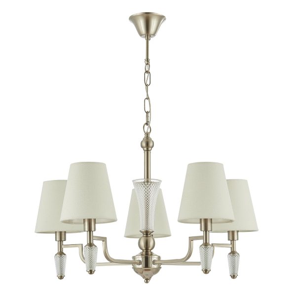 SLE105503-05 Светильник подвесной Никель/Белый E14 5*40W REIMO — изображение 2