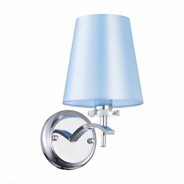 SLE105611-01 Светильник настенный Хром/Светло-голубой E14 1*40W PERAMONE — изображение 2