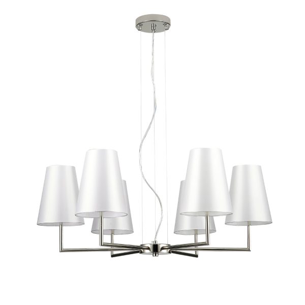 SLE105903-06 Светильник подвесной Никель/Белый E14 6*40W BELLINO — изображение 2