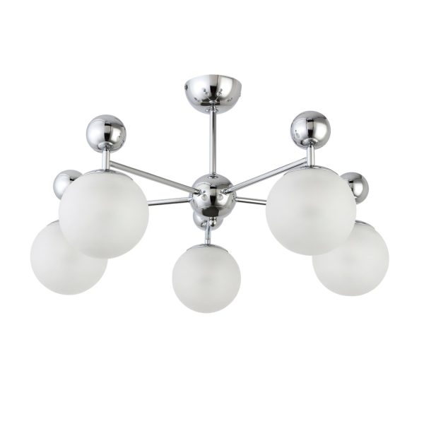 SLE106102-05 Светильник потолочный Хром/Белый E27 5*60W PECHIO — изображение 2