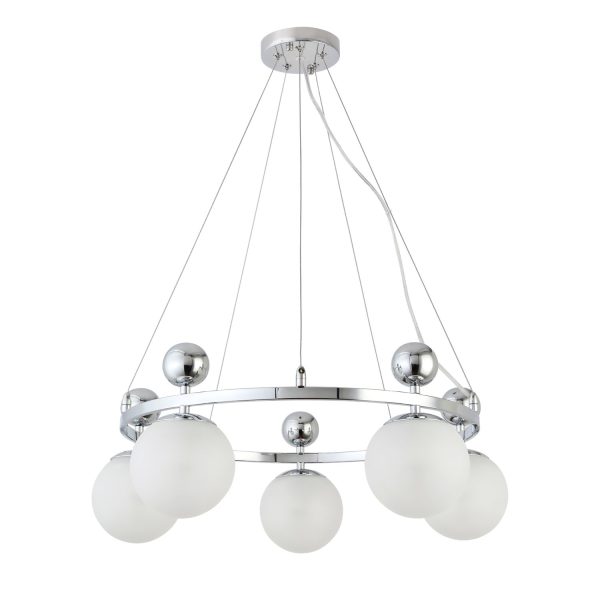 SLE106103-05 Светильник подвесной Хром/Белый E27 5*60W PECHIO — изображение 2