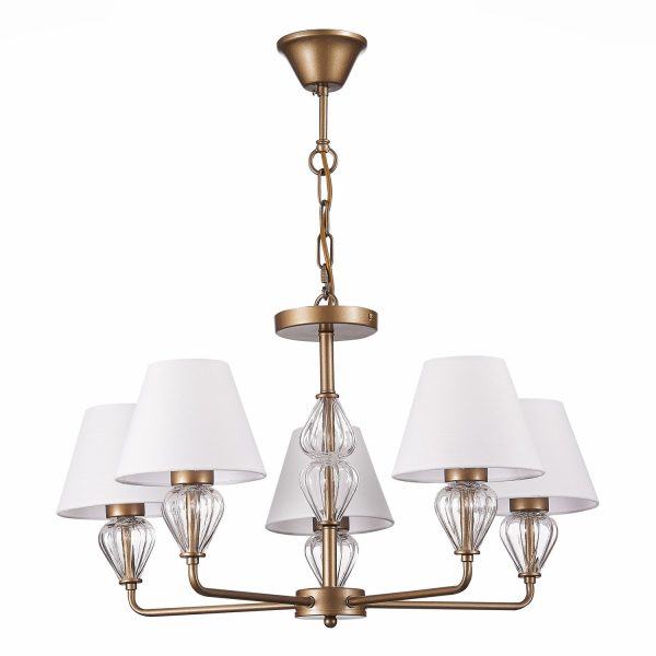 SLE107423-05 Светильник подвесной Золотистый/Белый E14 5*60W DALIDA — изображение 2