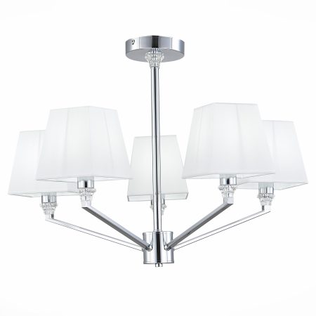 SLE107602-05 Светильник потолочный Хром/Белый E14 5*40W GRINDA