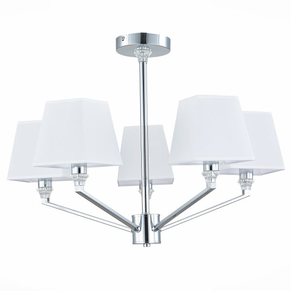 SLE107602-05_02W SLE107602-05 Светильник потолочный Хром/Белый E14 5*40W GRINDA — изображение 2