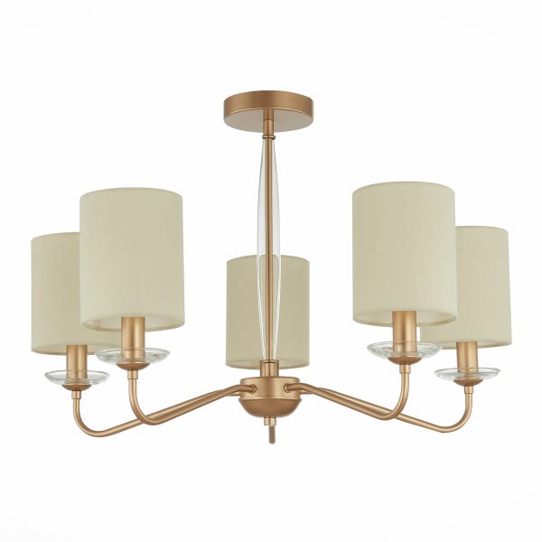 SLE108002-05 Светильник потолочный Золотистый/Бежевый E14 5*40W RITA — изображение 2
