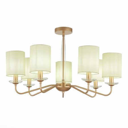 SLE108002-07 Светильник потолочный Золотистый/Бежевый E14 7*40W RITA