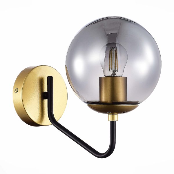 SLE1097-301-01 Светильник настенный Матовое золото/Дымчатый E27 1*60W SCORZE — изображение 2