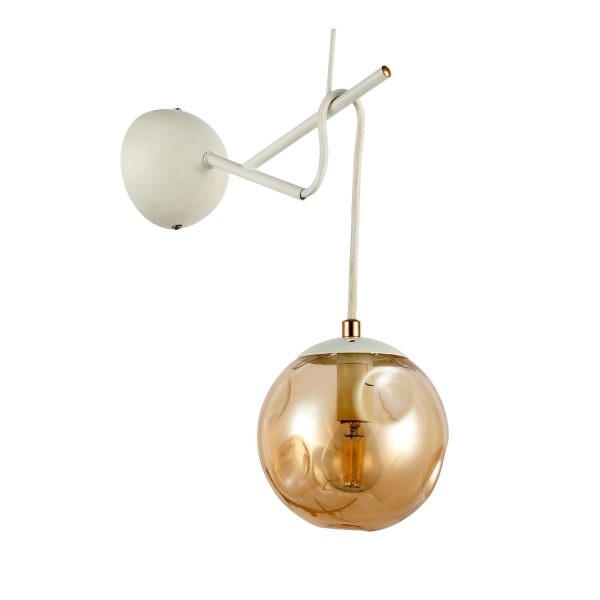 SLE110201-01_02W SLE110201-01 Светильник настенный Белый/Янтарный E14 1*40W CALLETTA — изображение 2