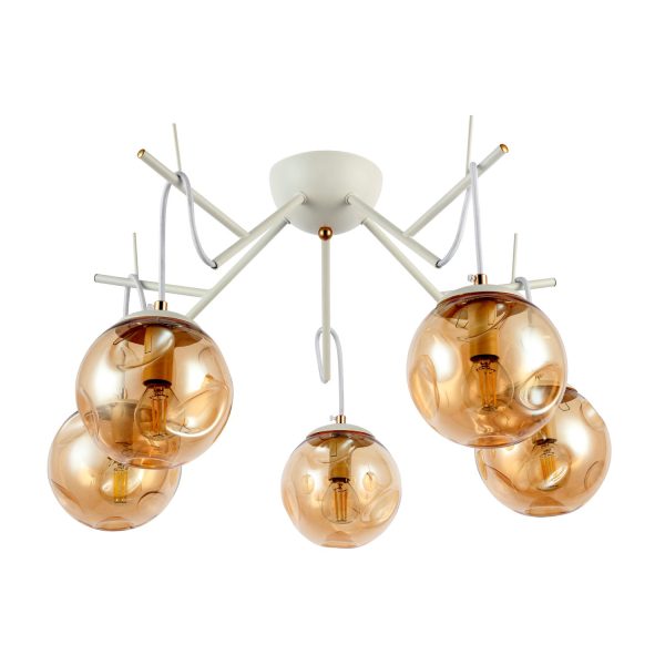 SLE110202-05 Светильник потолочный Белый/Янтарный E14 5*40W CALLETTA — изображение 2