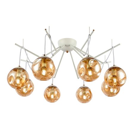 SLE110202-08 Светильник потолочный Белый/Янтарный E14 8*40W CALLETTA