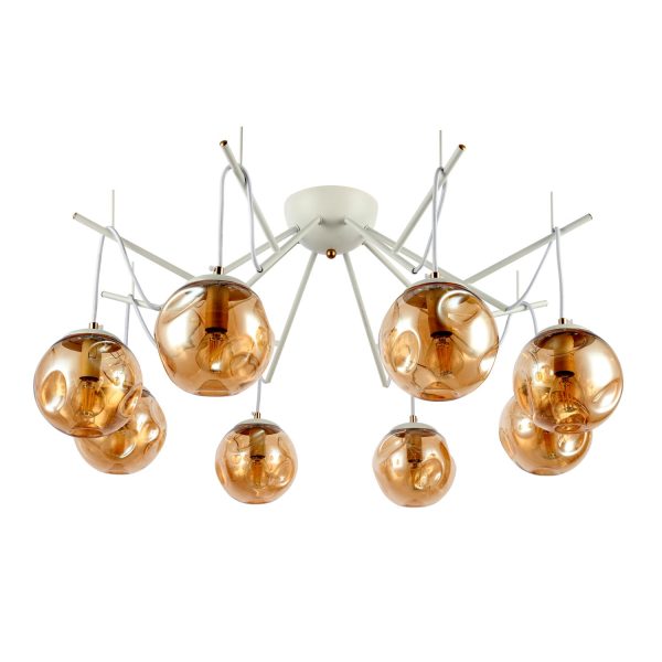 SLE110202-08_02W SLE110202-08 Светильник потолочный Белый/Янтарный E14 8*40W CALLETTA — изображение 2