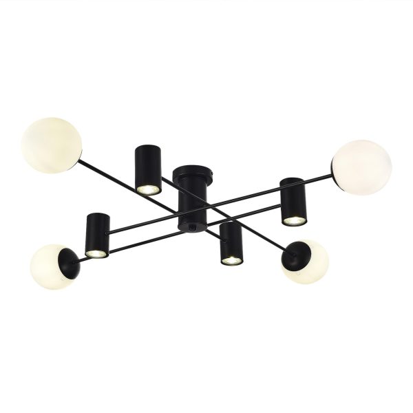SLE1105-402-08 Светильник потолочный Черный/Белый GU10+E27 4+4*5+60W RAITO — изображение 2