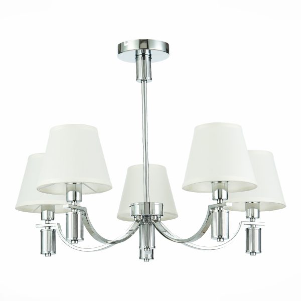 SLE111303-05 Светильник подвесной Хром/Белый E14 5*40W MONZA — изображение 2
