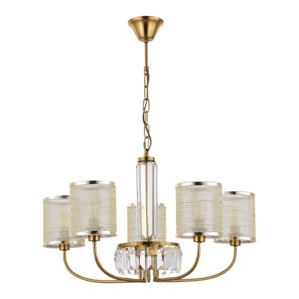 SLE1119-303-05 Светильник подвесной Латунь/Шампань E14 5*40W ELLISSE — изображение 2