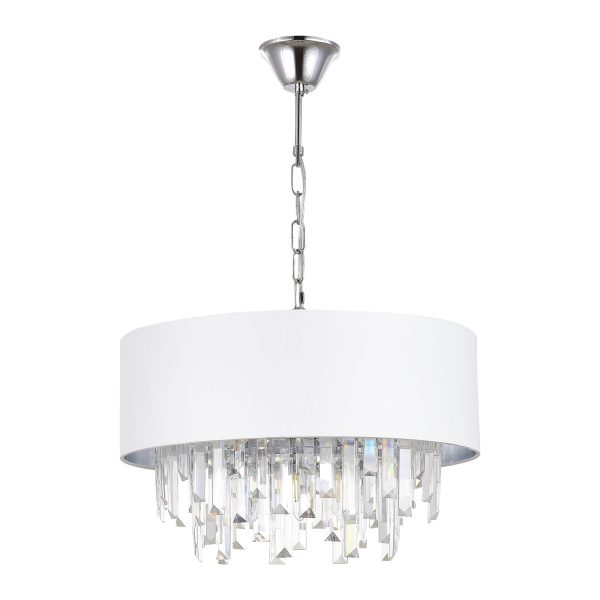 SLE1120-103-07 Светильник подвесной Хром/Белый E14 7*40W DAHLIA — изображение 2