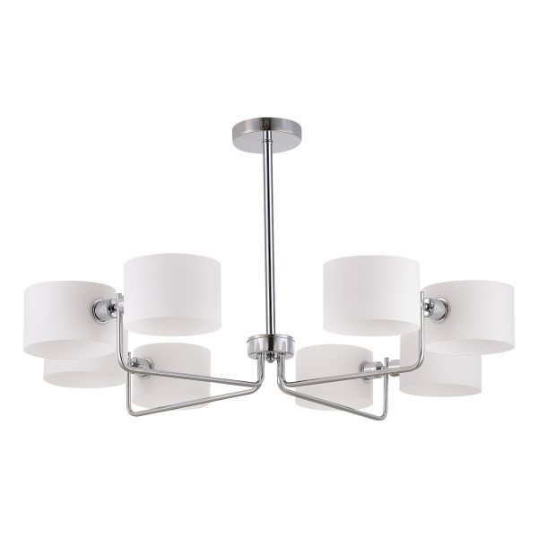 SLE1121-102-08 Светильник потолочный Хром/Молочно-Белый E14 8*40W AERIN — изображение 2