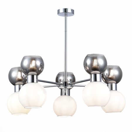 SLE1138-102-10 Светильник потолочный Хром/Белый