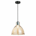 SLE114723-01 Подвес Черный/Янтарный E27 1*60W BACCHI