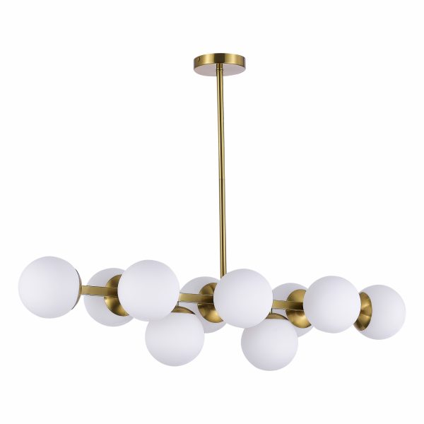 SLE1191-202-10_02W SLE1191-202-10 Светильник потолочный Золотистый/Белый E27 10*60W FRATTA — изображение 2