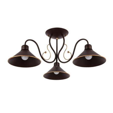 SLE120402-03 Светильник потолочный Темно-коричневый/Черный E27 3*60W CIOLLA