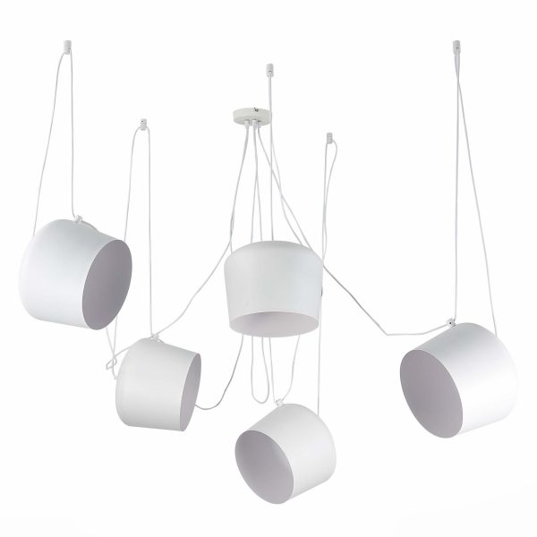 SLE120653-05 Светильник подвесной Белый/Белый E27 5*40W TRIESTE — изображение 2