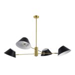 SLE1253-343-04 Светильник подвесной Латунь/Черный