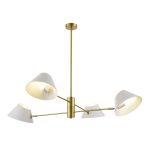 SLE1253-353-04 Светильник подвесной Латунь/Белый E14 4*60W NORBI — изображение 2