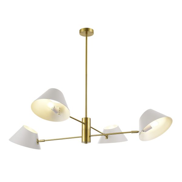 SLE1253-353-04 Светильник подвесной Латунь/Белый E14 4*60W NORBI — изображение 2