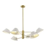 SLE1253-353-06 Светильник подвесной Латунь/Белый E14 6*60W NORBI — изображение 2