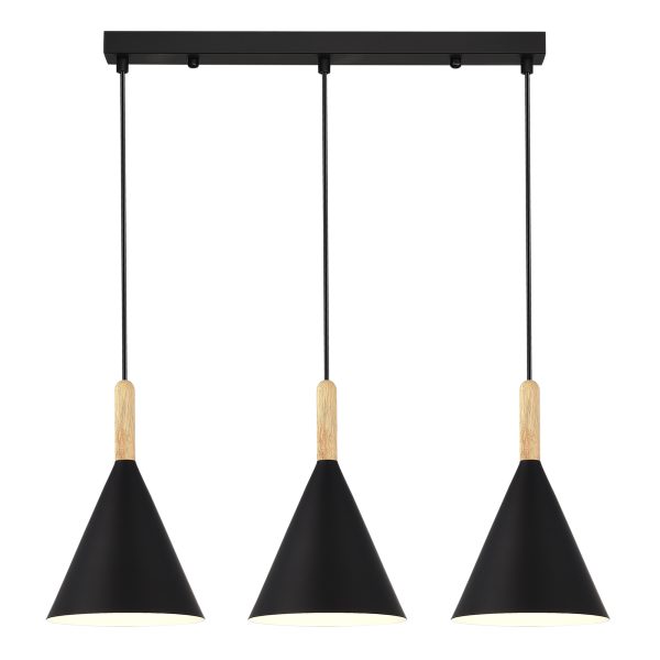 SLE1255-403-03 Светильник подвесной Черный/Черный E27 3*40W ARKET — изображение 2