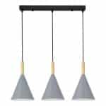 SLE1255-413-03 Светильник подвесной Черный/Серый E27 3*40W ARKET