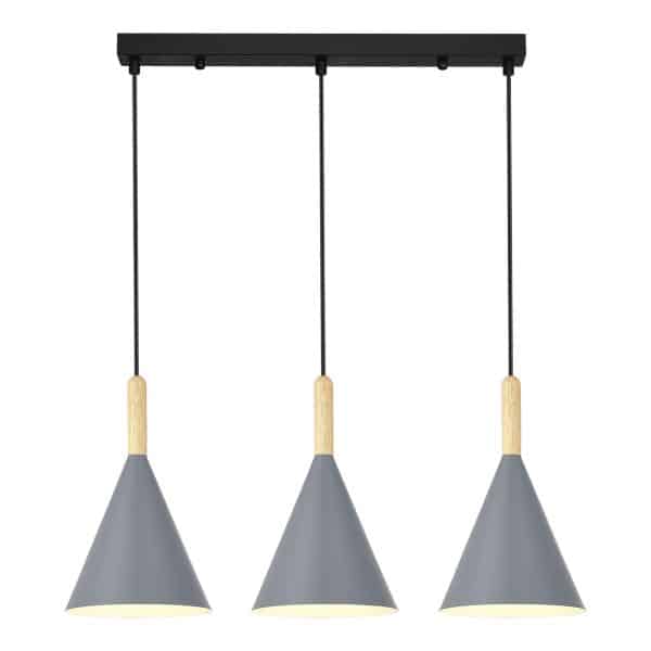 SLE1255-413-03 Светильник подвесной Черный/Серый E27 3*40W ARKET — изображение 2